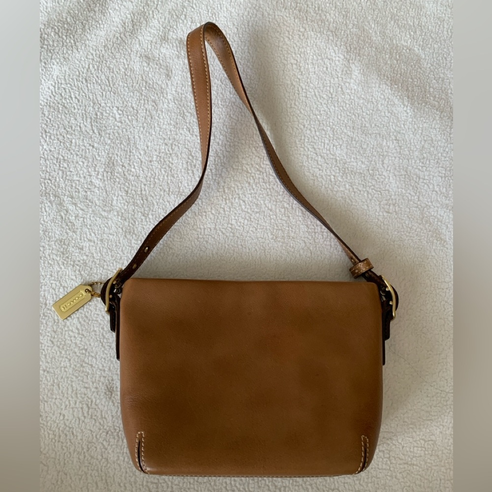 Coach Tan Mini Leather Shoulder Bag Vintage